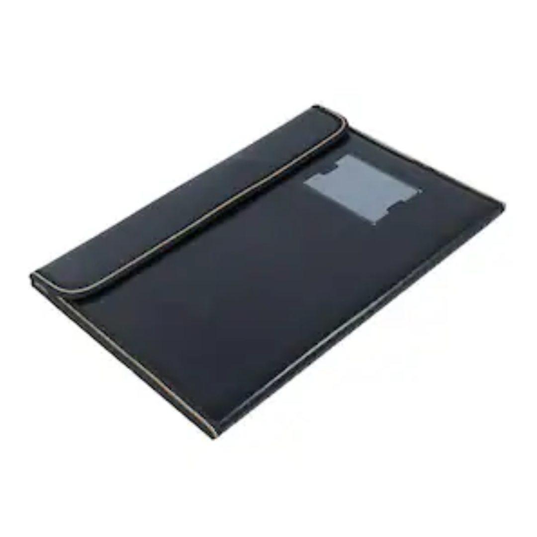 Tulman Black PU Leather A4 Size Multipurpose File Folder